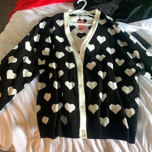 Plus size heart cardigan